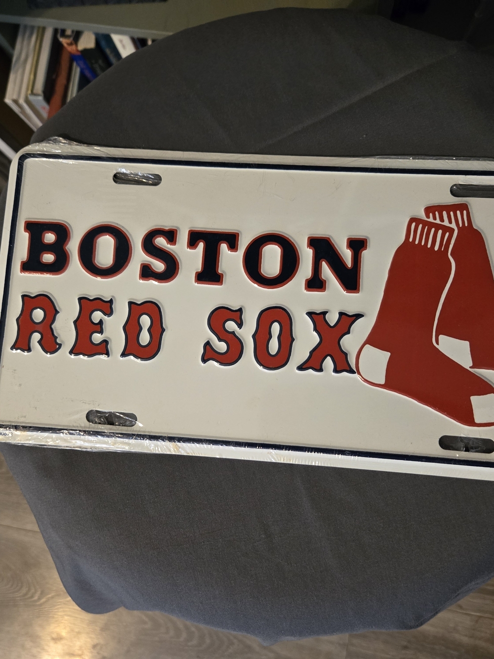 Boston Red Sox License Plate - Red and White